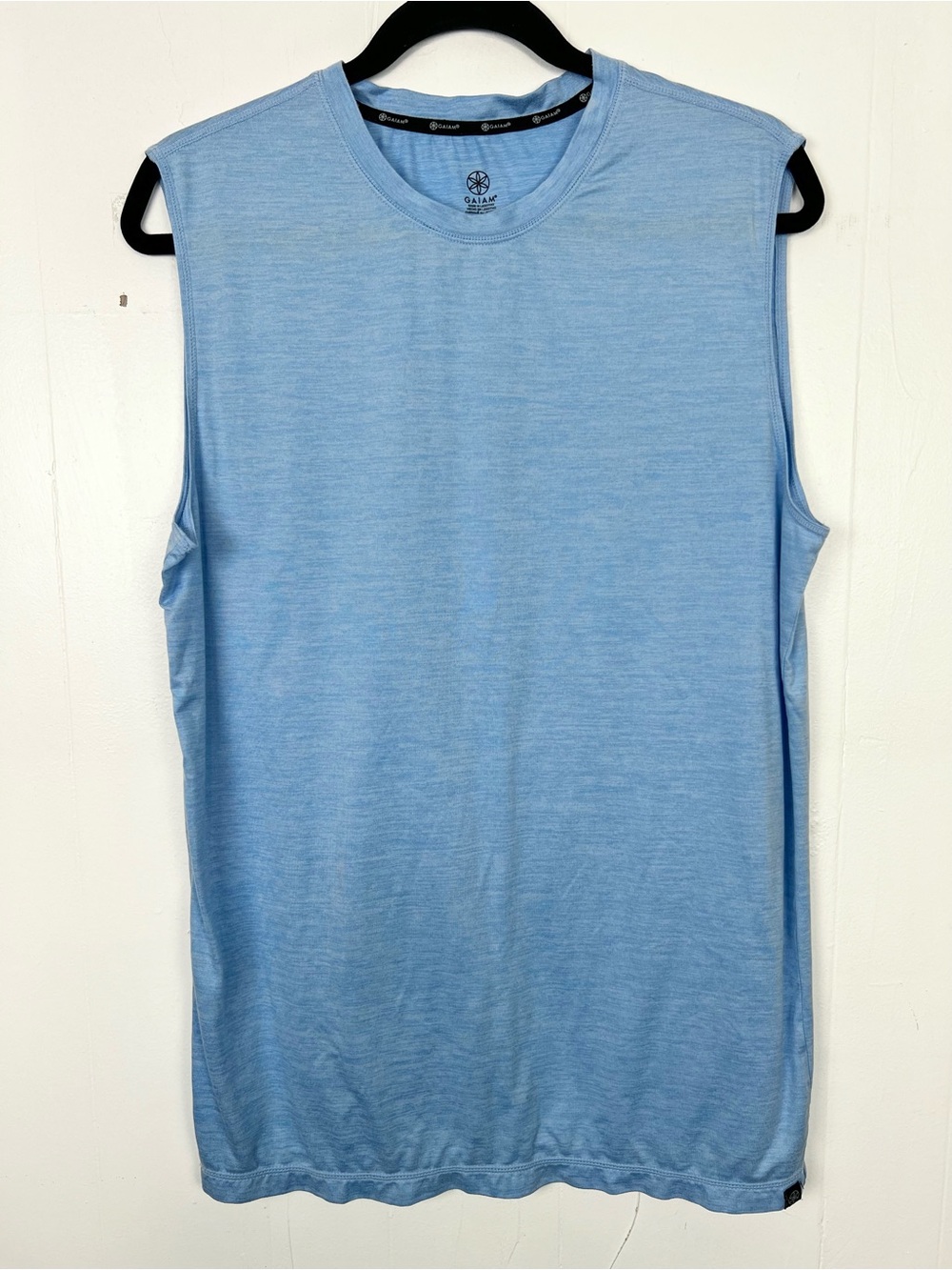 Gaiam Muscle Shirt Sleeveless Active‎ Tank Heather Blue Men's Size Medium